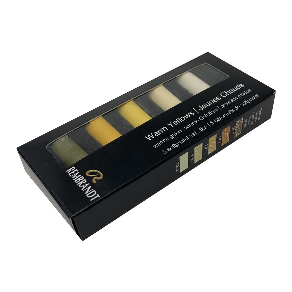 Набор мягкой пастели "Rembrandt Half Pastel", 5 цветов, теплые желтые - 3