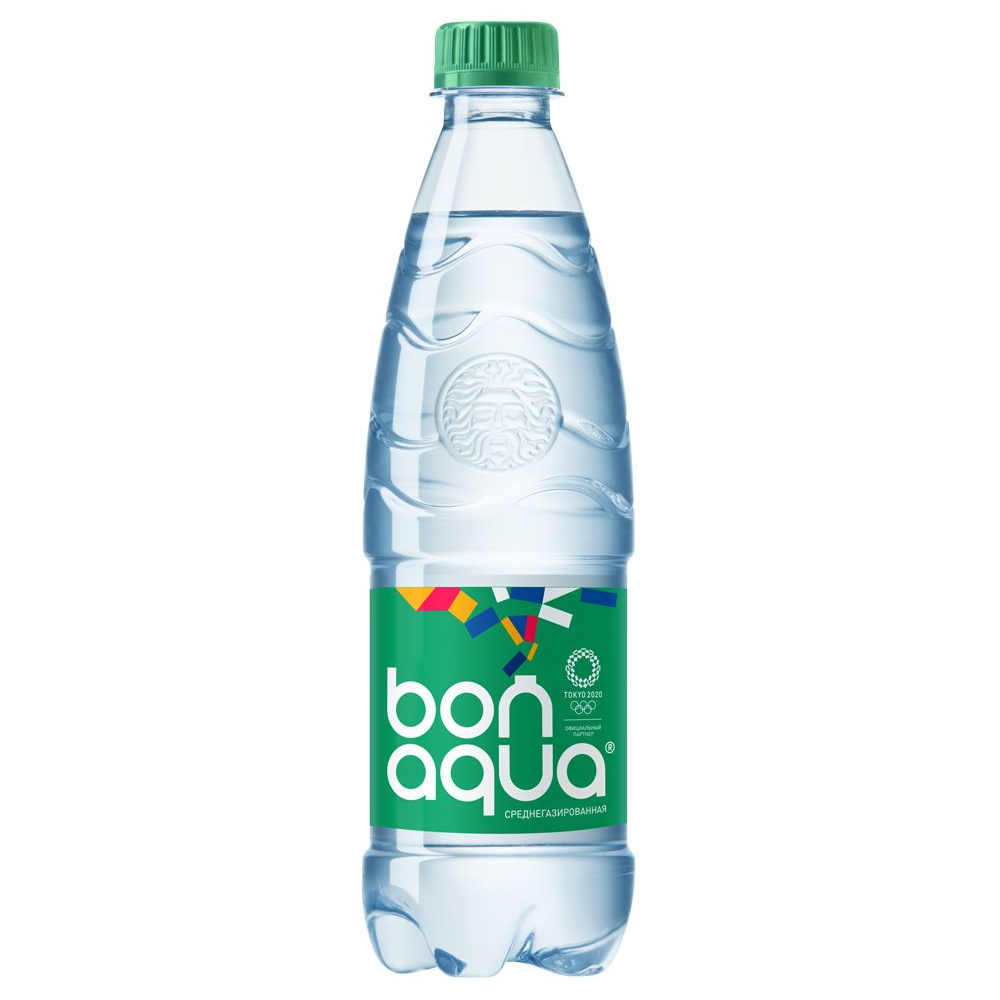 Вода питьевая "Bonaqua", среднегазированная, 0.5 л