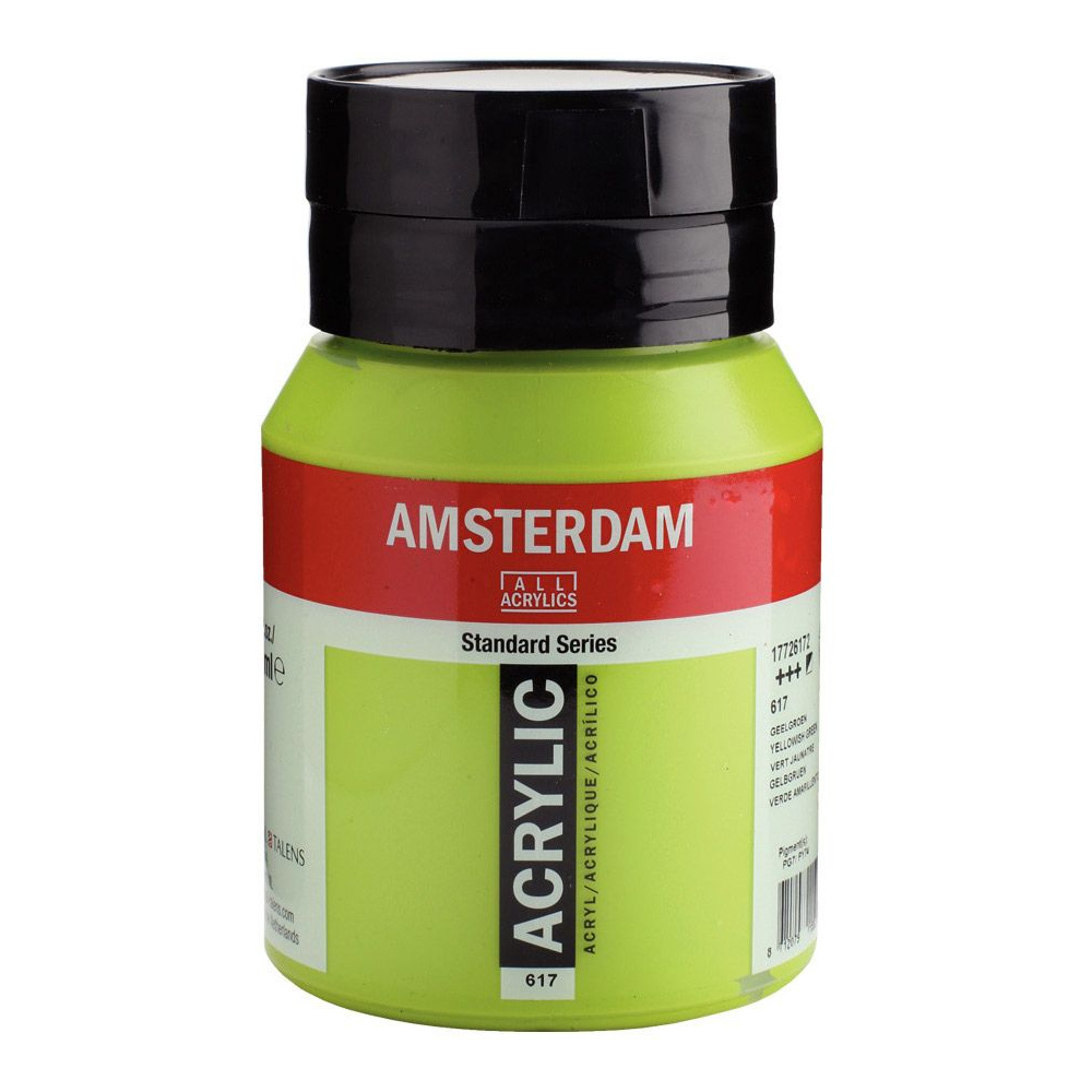 Краски акриловые "Amsterdam", 617 желто-зеленый, 500 мл