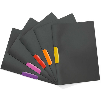 Папка с клипом "Duraswing Color", антрацит, розовый клип - 3