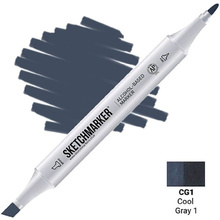 Маркер перманентный двусторонний "Sketchmarker", CG1 серый холодный №1