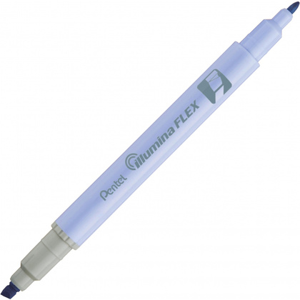 Маркер текстовый двусторонний «Pentel Illumina flex», пастельный, синий