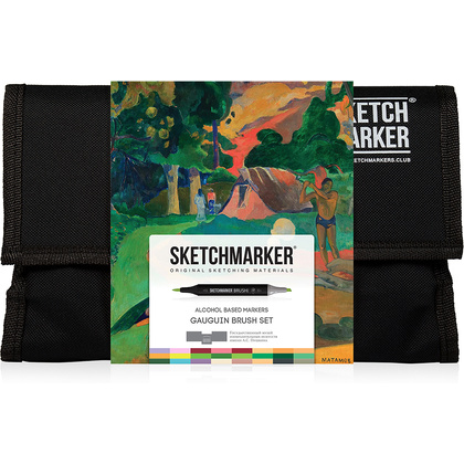 Набор маркеров перманентных "SKETCHMARKER & Pushkinskiy Brush. Гоген", 24 шт.