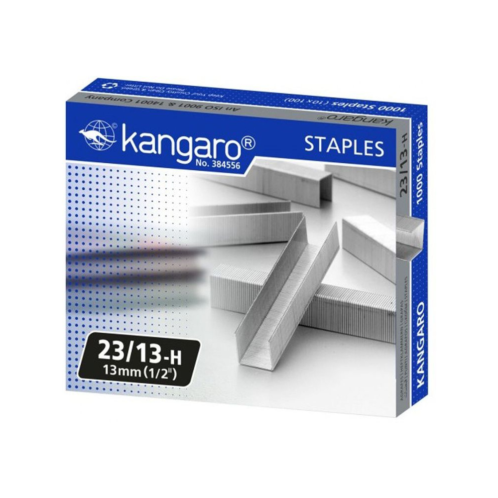 Скобы "Kangaro", 23/13, 1000 шт, металлик