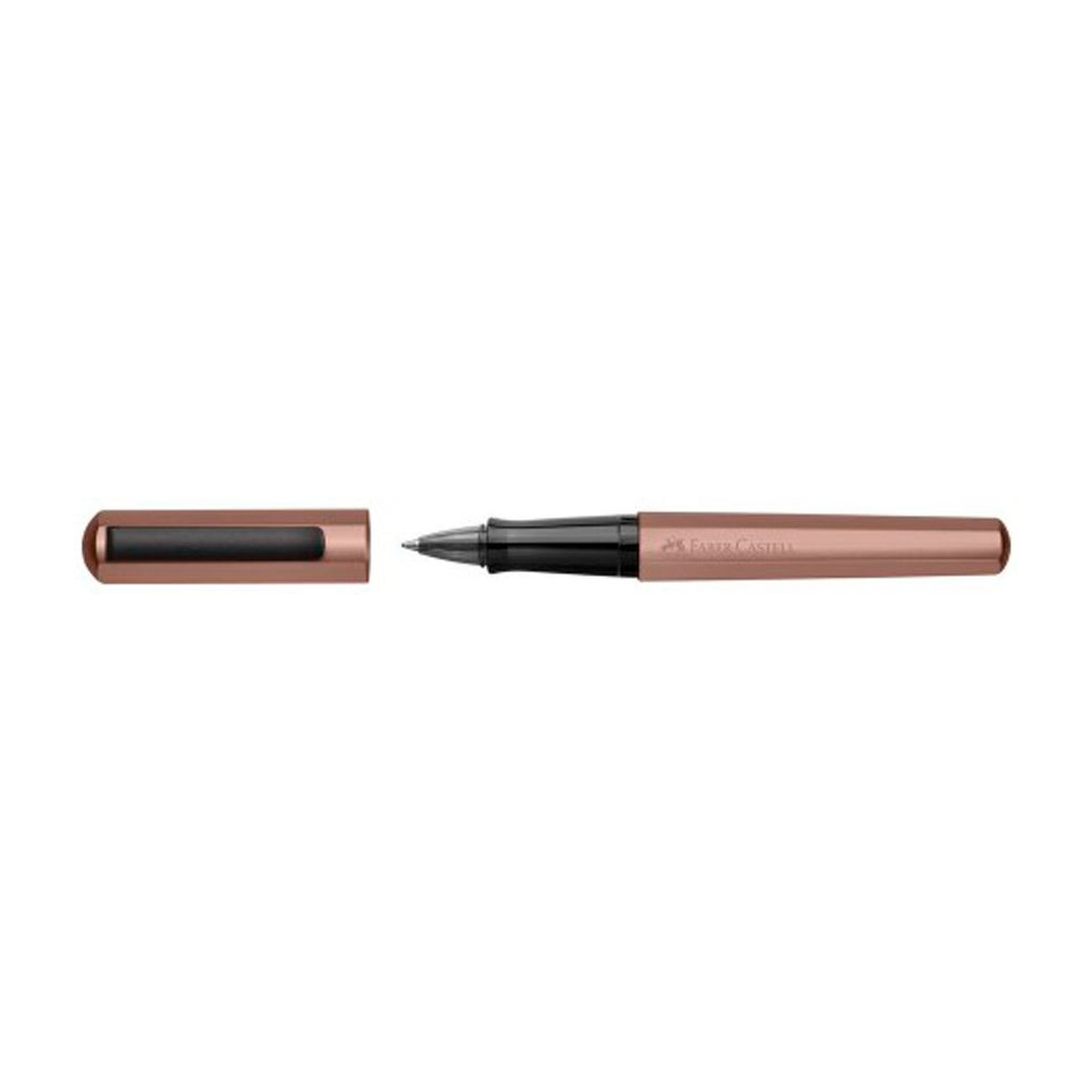 Ручка-роллер "Ink roller Hexo bronze", бронзовый, стерж. черный - 4