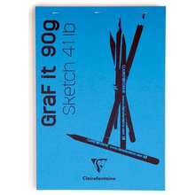 Скетчбук "Graf It", A4, 90 г/м2, 80 листов, небесно-голубой 