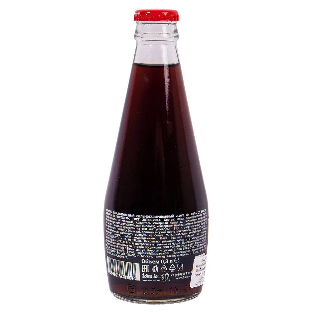 Напиток "Love is...cola", 0.3 л, со вкусом миндаля и черешни - 2