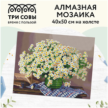 Алмазная мозаика-вышивка "Ромашки"