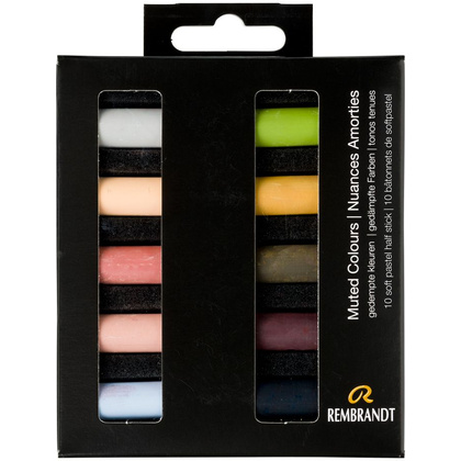 Набор мягкой пастели "Rembrandt Half Pastel", 10 цветов, приглушенные оттенки