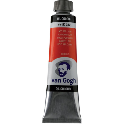 Краски масляные "Van Gogh", 312 красный АЗО светлый, 40 мл, туба