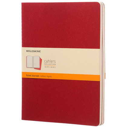 Блокнот "Cahier Journal Xlarge", А4, 190x250 мм, 60 л, 3 шт, клюквенный