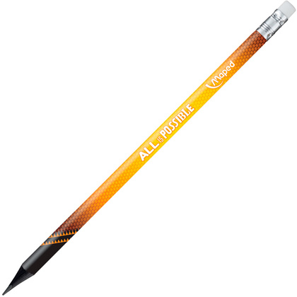 Карандаш простой Maped "Energy", HB, с ластиком, ассорти - 6