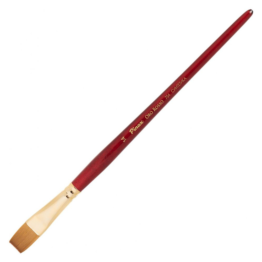 Кисть для рисования "Pinax ORO ROSSO", синтетика, плоская, №14