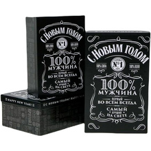 Коробка подарочная "Алкогольный", 28x18.5x11.5 см, разноцветный
