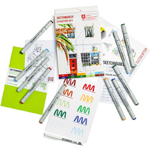 Набор маркеров перманентных двусторонних "Sketchmarker Starter", 10 шт.