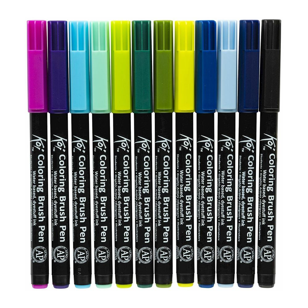 Набор маркеров акварельных "Koi Color Brush", 24 цвета - 3