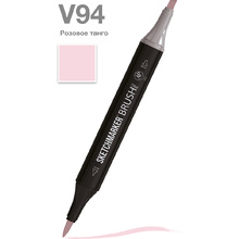 Маркер перманентный двусторонний "Sketchmarker Brush", V94 розовое танго