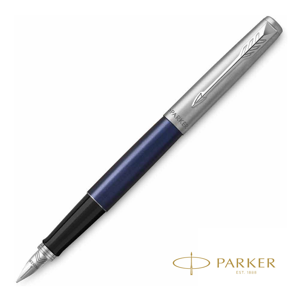 Ручка перьевая "Parker Jotter Royal Blue CT", M, синий, серебристый, патрон синий