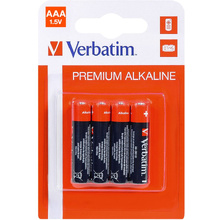 Батарейки алкалиновые Verbatim "AAA/LR03", 4 шт., (962326)