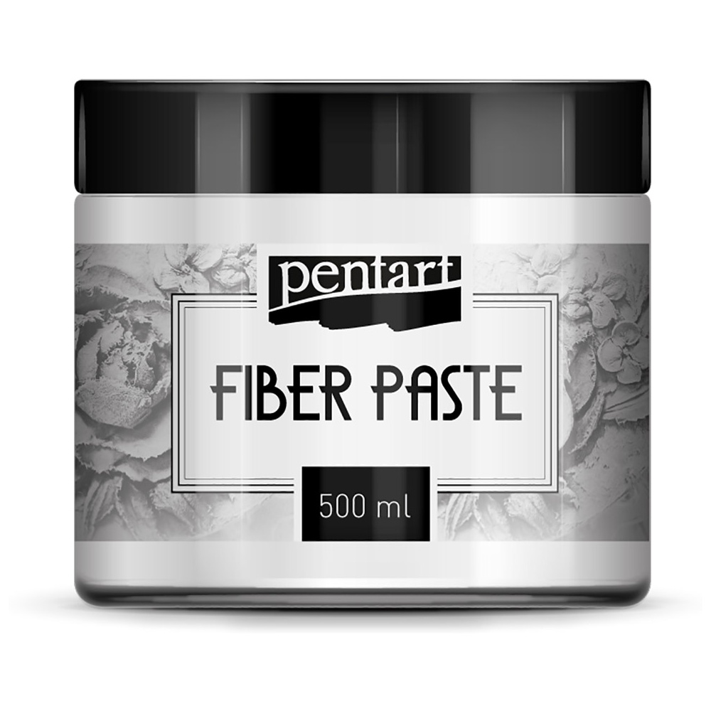 Текстурная паста "Pentart Fiber paste", 500 мл, белый