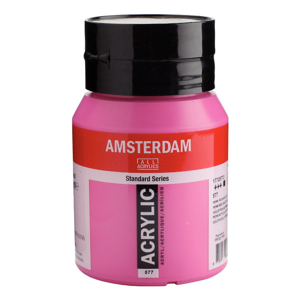 Краски акриловые "Amsterdam", 577 красно-фиолетовый светлый, 500 мл