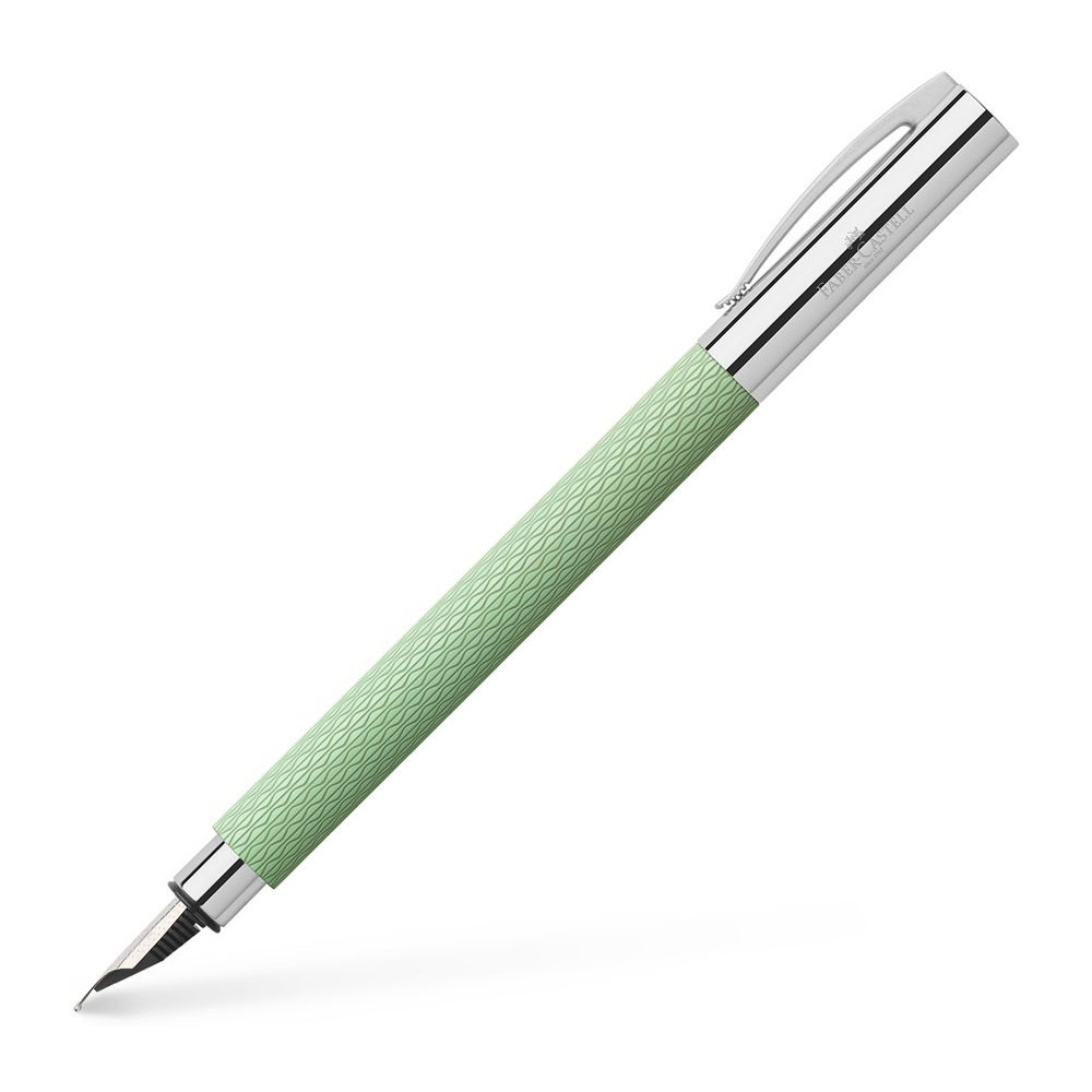 Ручка перьевая "Faber-Castell Ambition OpArt Mint Green", М, мятный, стерж.чёрный