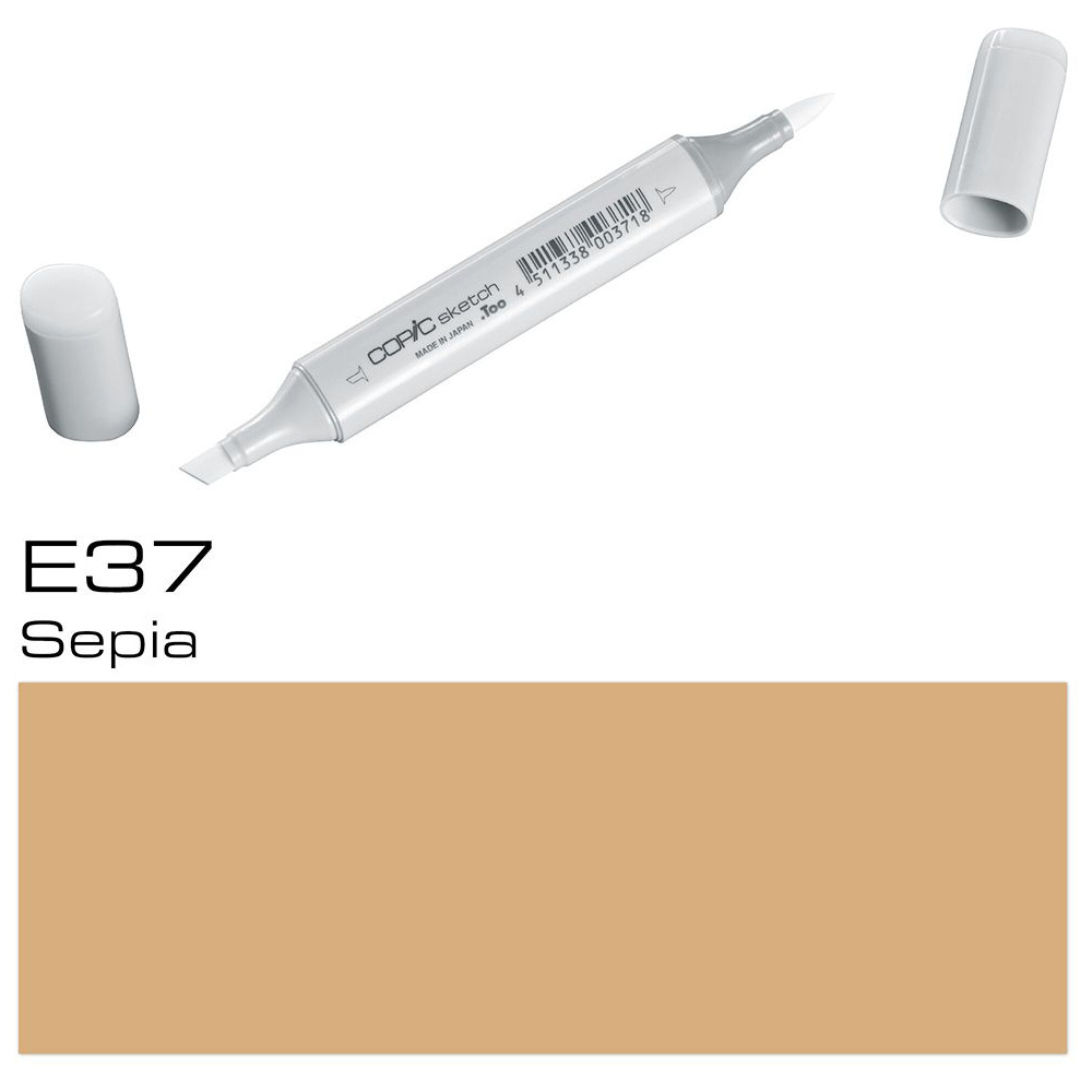Маркер перманентный "Copic Sketch", E-37 сепия