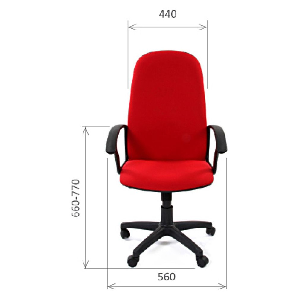 Кресло для персонала "CHAIRMAN 289" ткань, пластик, черный - 4