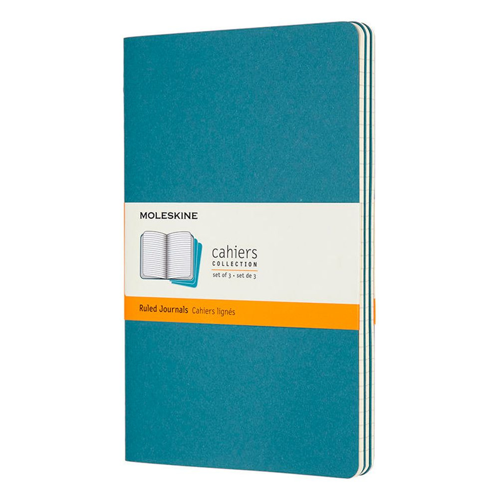 Блокнот "Cahier Journal Large", А5, 40 листов, линейка, 3 шт, голубой