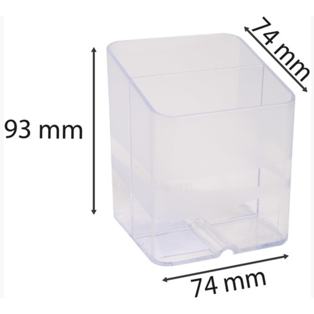 Подставка для ручек "Pen Cube", 74x74x93 мм, прозрачный - 2