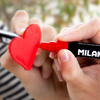 Маркер меловой Milan "Fluoglass", желтый - 7