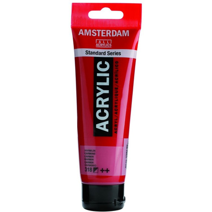 Краски акриловые "Amsterdam", 318 карминовый, 120 мл, туба