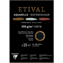 Блок-склейка бумаги для акварели "Etival", А3, 300 г/м2, 15 листов