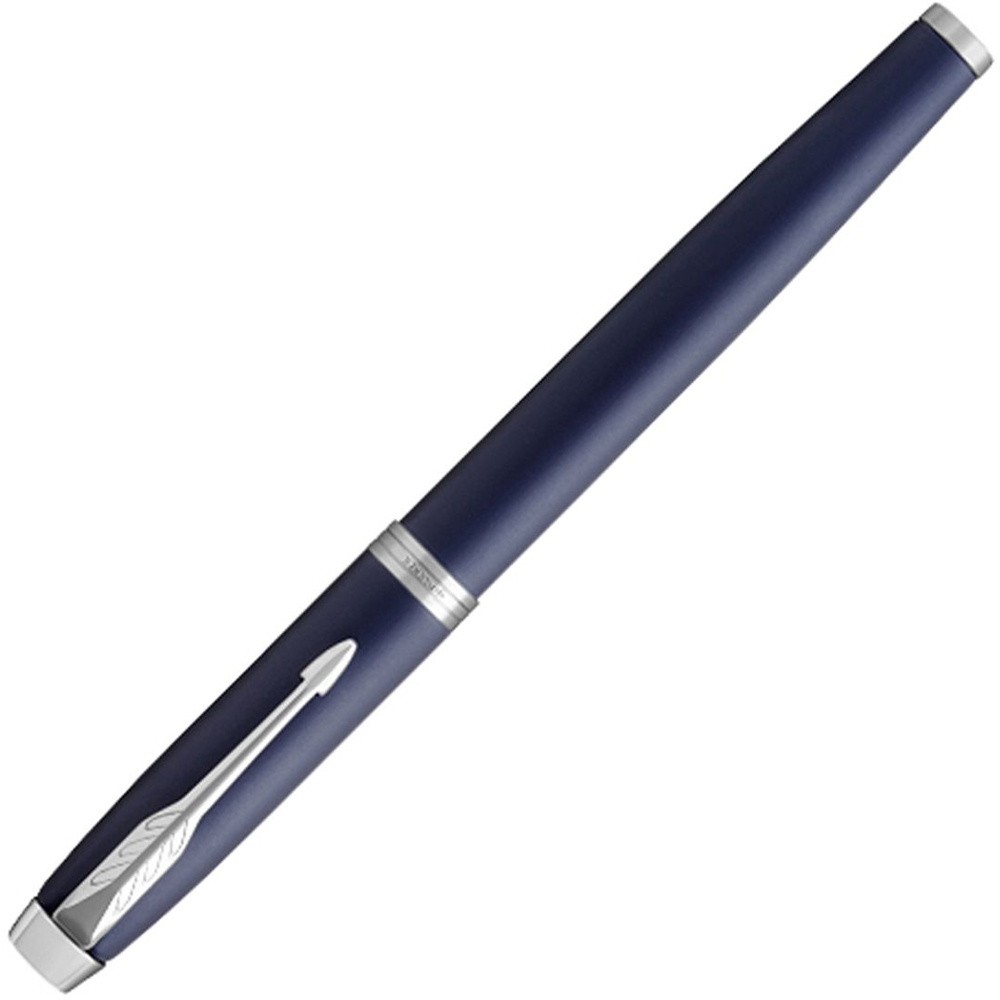 Ручка перьевая "Parker IM Matte Blue CT", F, синий, серебристый, патрон черный - 2
