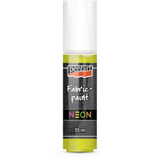 Краски для текстиля "Pentart Fabric paint neon", 20 мл, желтый