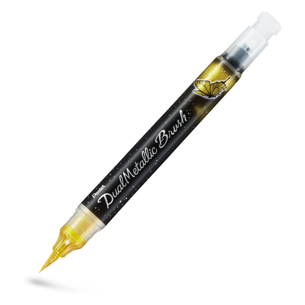 Маркер-кисть "Dual Metallic Brush", золотой металлик