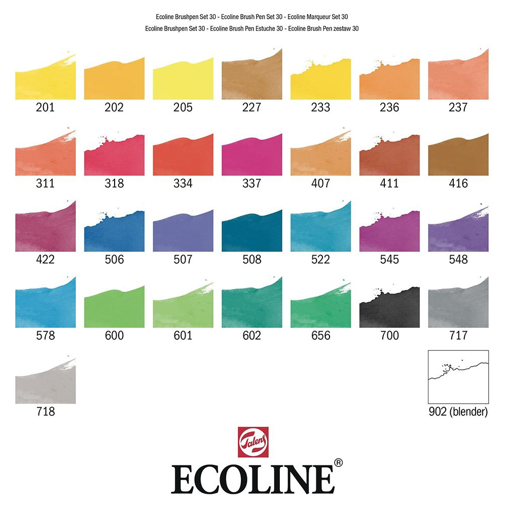 Набор акварельных маркеров "Ecoline", 30 шт., ассорти - 2