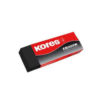 Ластик Kores "DF20", 1 шт, черный
