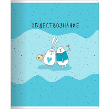 Тетрадь предметная "Bunny. Обществознание", А5, 48 листов, клетка, разноцветный