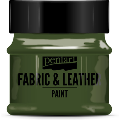 Краска для текстиля "Pentart Fabric & Leather paint", 50 мл, зеленая сосна