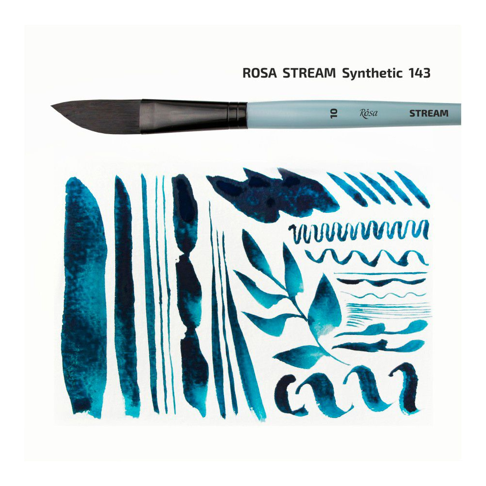Кисть "ROSA Stream 143", синтетика, даггер лайнер, №6 - 3