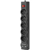 Сетевой фильтр Defender "DFS 753", 5 розеток, 3 м, черный  - 2