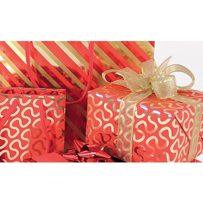 Бумага декоративная в рулоне "Premium. Red", 2x0.7 м, 80 г/м2, ассорти - 2