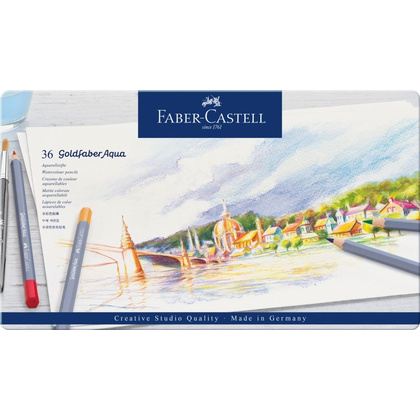 Карандаши цветные акварельные "Goldfaber Aqua", 24 цвета, металлическая упаковка - 3