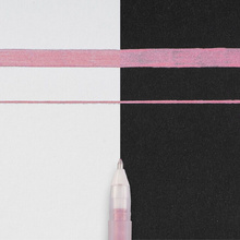 Ручка гелевая "Gelly Roll Metallic", 1.0 мм, прозрачный, стерж. красный