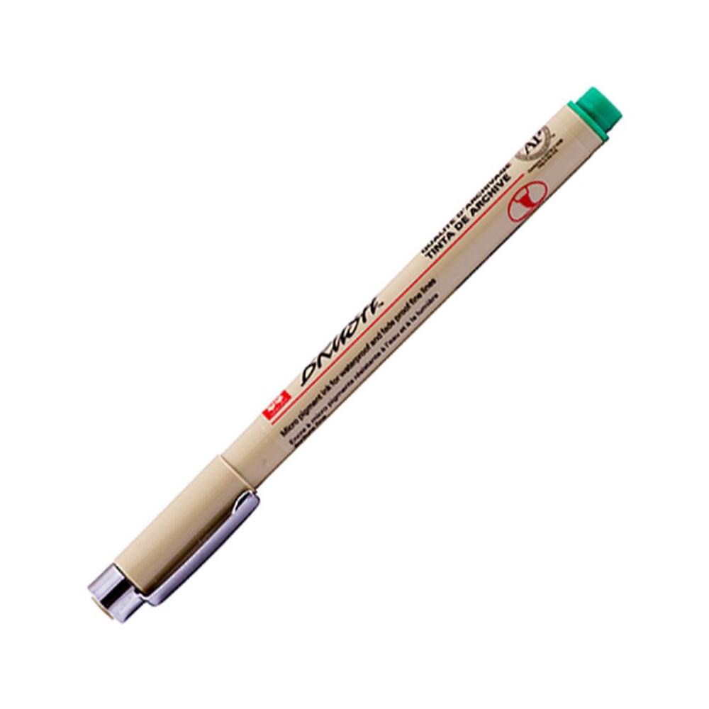 Ручка капиллярная "Pigma Brush", 0,25 мм, зеленый