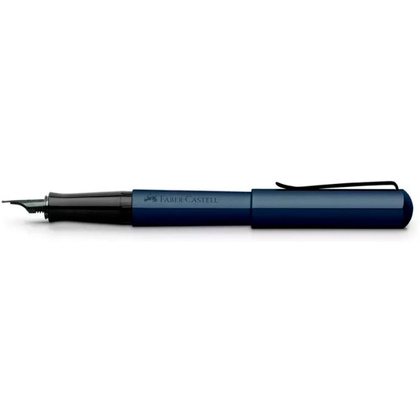 Ручка перьевая "Hexo Blue", F, матовый синий, патрон черный - 2