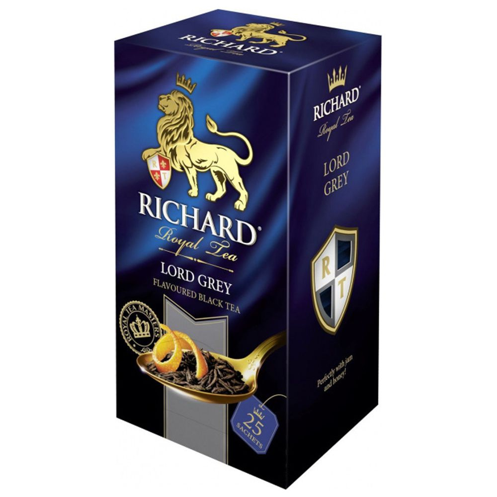 Чай "Richard" Lord Grey, 25 пакетиков x1.5 г, черный