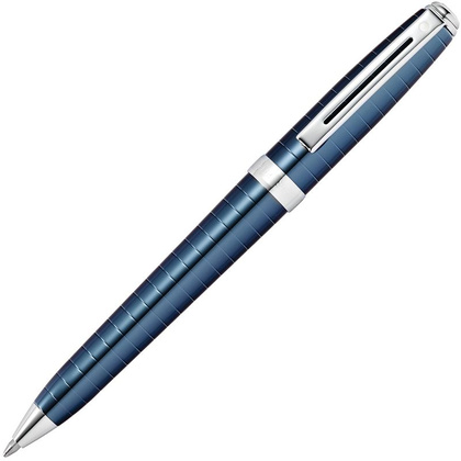 Ручка шариковая автоматическая "Sheaffer Prelude", 0.7 мм, темно-синий, серебристый, стерж. черный