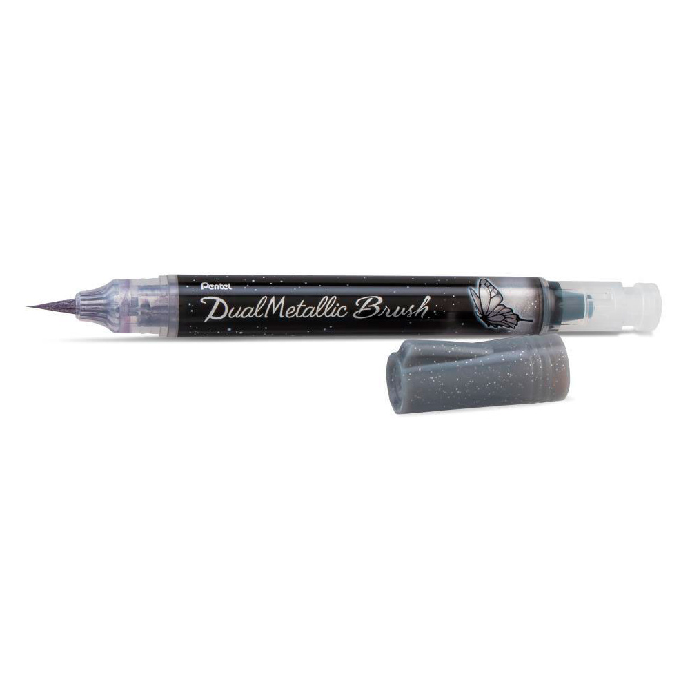 Маркер-кисть "Dual Metallic Brush", серебристый металлик - 4